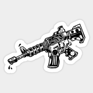 Dope AK 47 water gun illustration Sticker